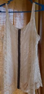 Maurices Cream Lace Tank Top